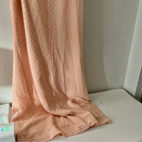 Revolve Privacy Please Peach One Shoulder Flutter Sleeve Trumpet Maxi Dress - Picture 8 of 12